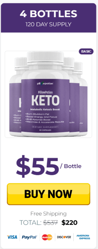 pillow portion keto 4 bottle